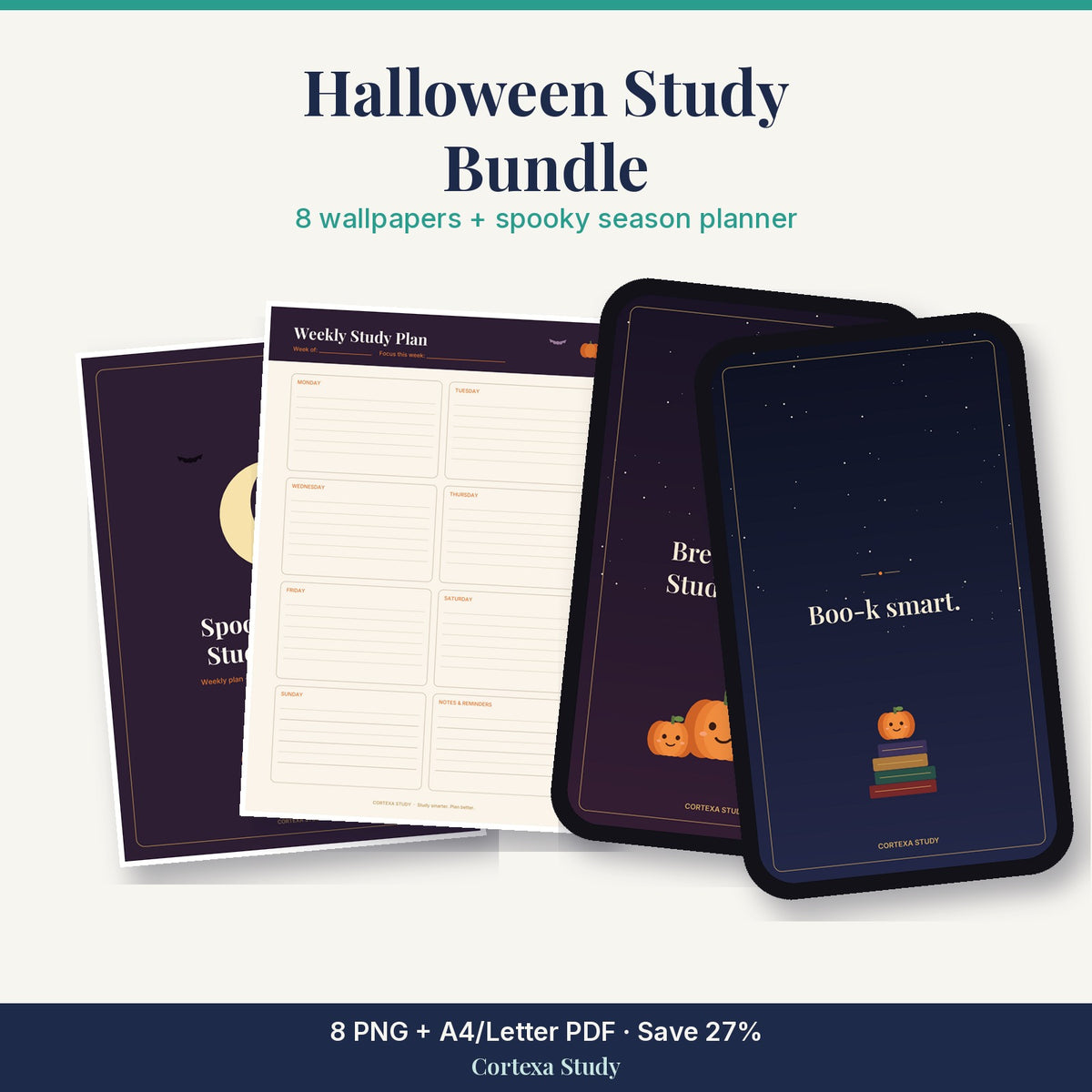 Halloween Study Bundle by Cortexa Study – wallpapers and planner