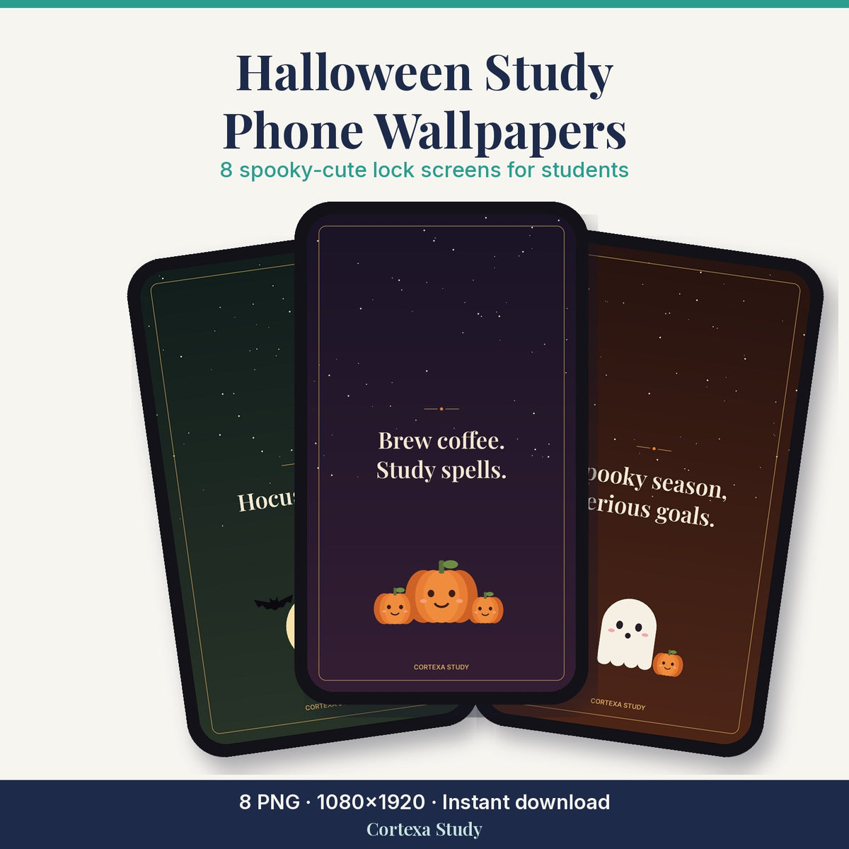 Halloween Study Wallpapers by Cortexa Study – 8 phone lock screens