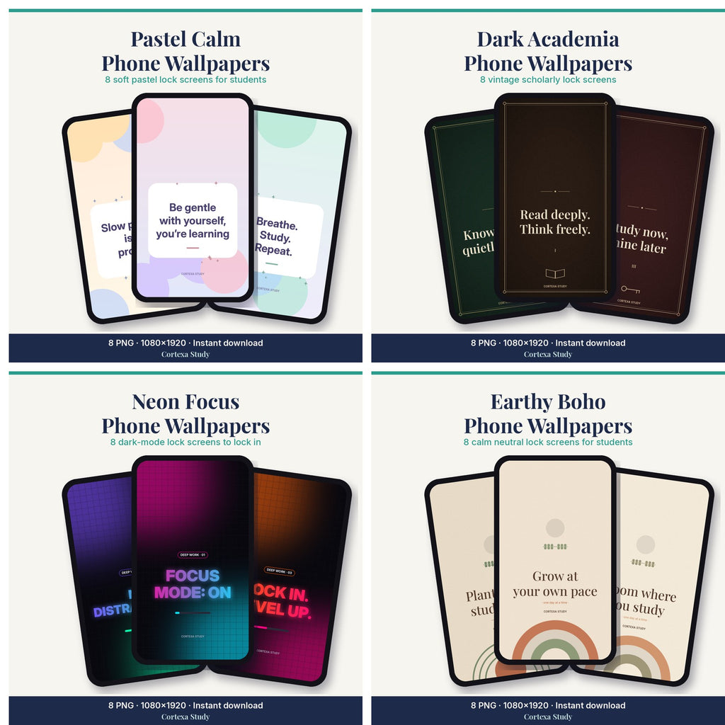 Cortexa Study wallpaper mega bundle – all five packs