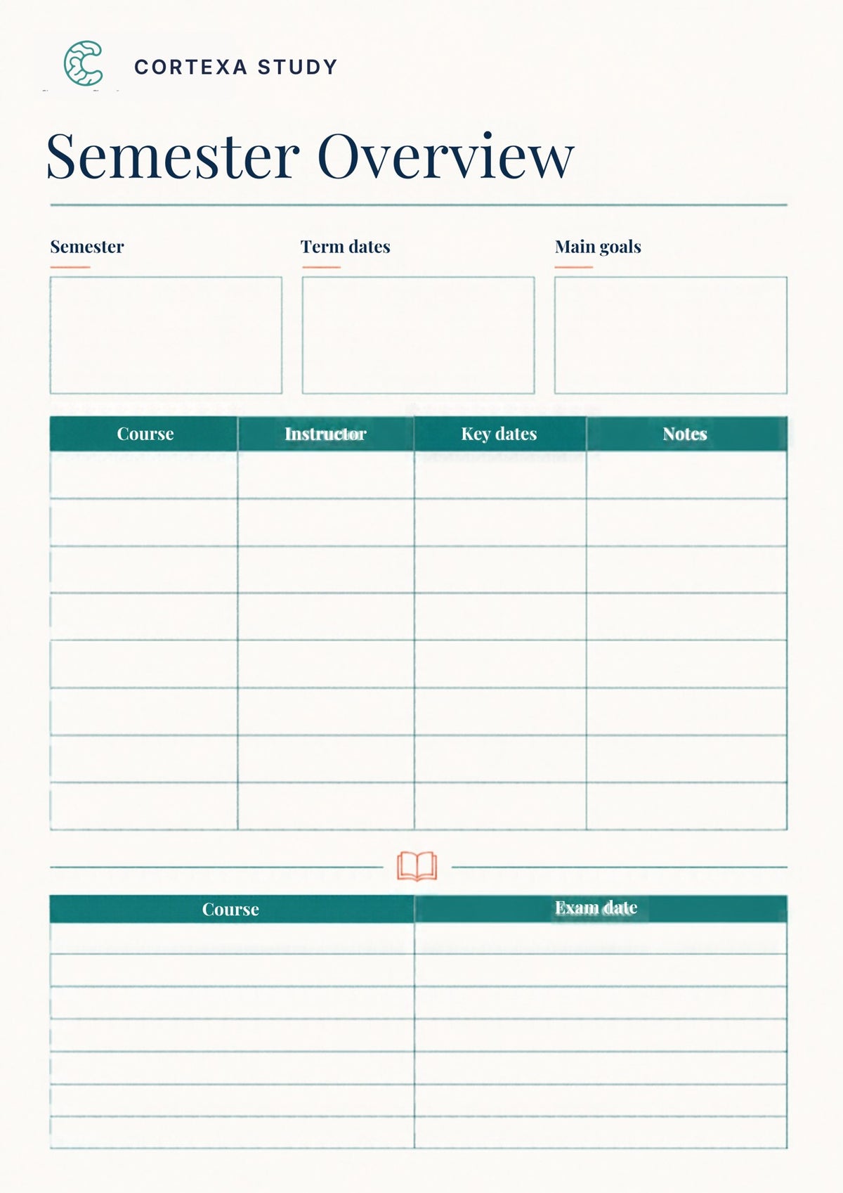 Semester overview page